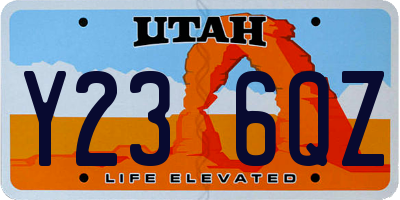 UT license plate Y236QZ