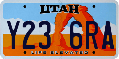 UT license plate Y236RA