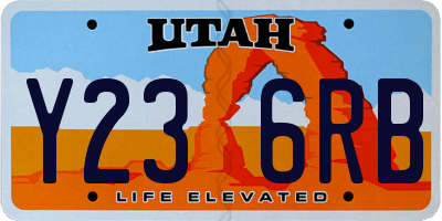 UT license plate Y236RB