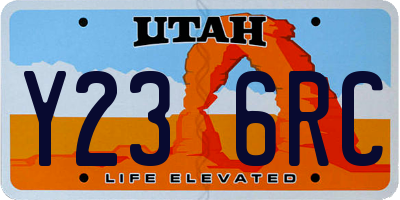 UT license plate Y236RC