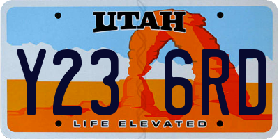 UT license plate Y236RD
