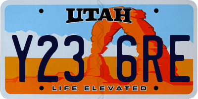 UT license plate Y236RE