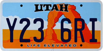UT license plate Y236RI