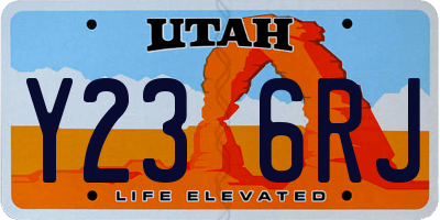 UT license plate Y236RJ