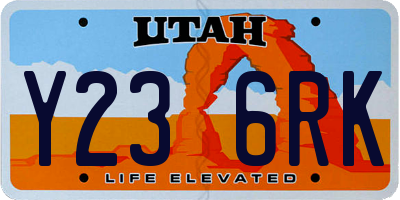 UT license plate Y236RK