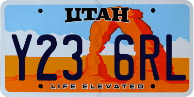 UT license plate Y236RL