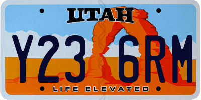 UT license plate Y236RM