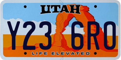 UT license plate Y236RO