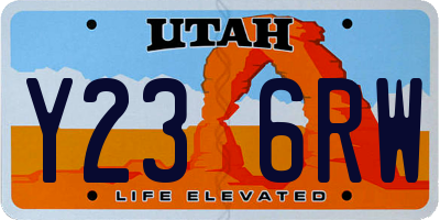 UT license plate Y236RW