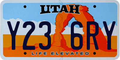 UT license plate Y236RY