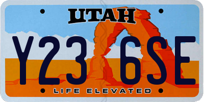 UT license plate Y236SE