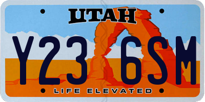 UT license plate Y236SM