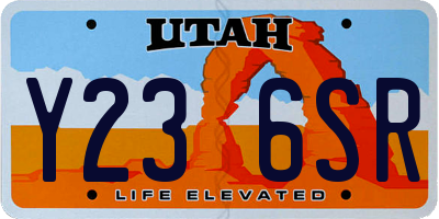 UT license plate Y236SR