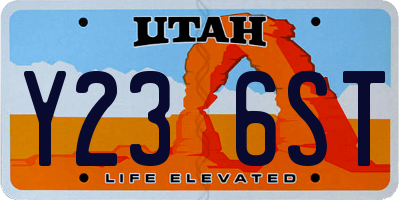 UT license plate Y236ST