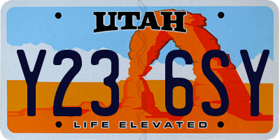 UT license plate Y236SY