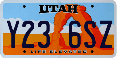 UT license plate Y236SZ