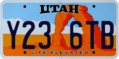 UT license plate Y236TB