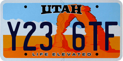 UT license plate Y236TF