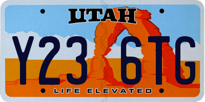 UT license plate Y236TG
