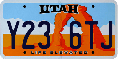 UT license plate Y236TJ