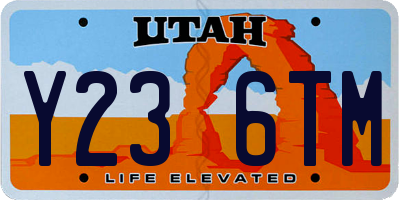 UT license plate Y236TM