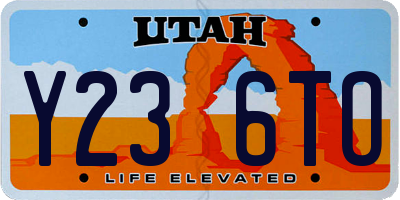 UT license plate Y236TO