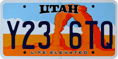 UT license plate Y236TQ