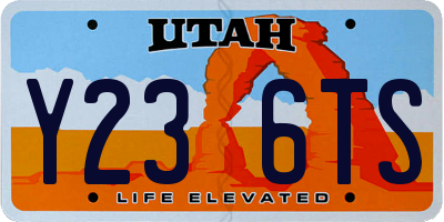 UT license plate Y236TS