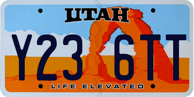 UT license plate Y236TT