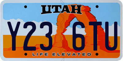 UT license plate Y236TU
