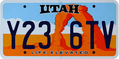 UT license plate Y236TV