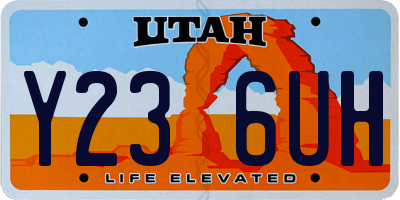 UT license plate Y236UH