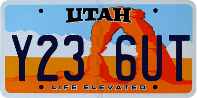 UT license plate Y236UT