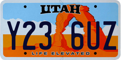 UT license plate Y236UZ