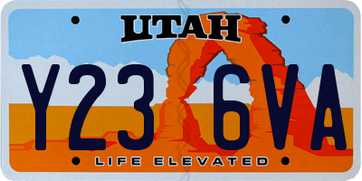 UT license plate Y236VA