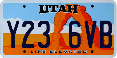UT license plate Y236VB