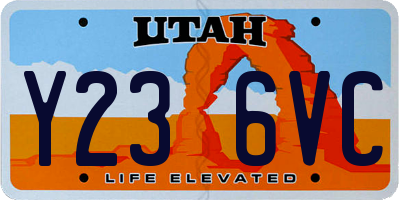UT license plate Y236VC