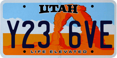 UT license plate Y236VE