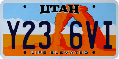 UT license plate Y236VI