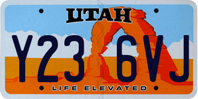 UT license plate Y236VJ