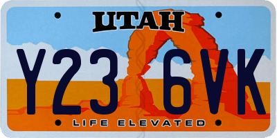 UT license plate Y236VK