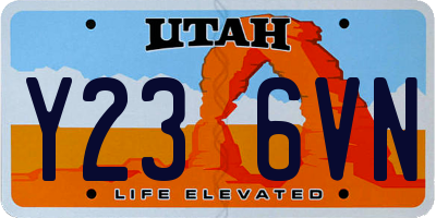 UT license plate Y236VN