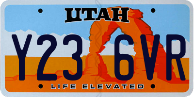 UT license plate Y236VR