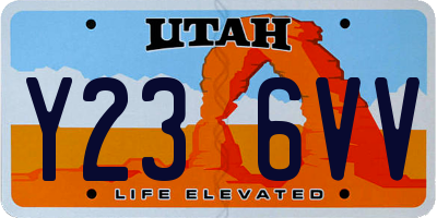 UT license plate Y236VV