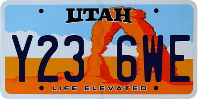 UT license plate Y236WE