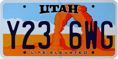 UT license plate Y236WG