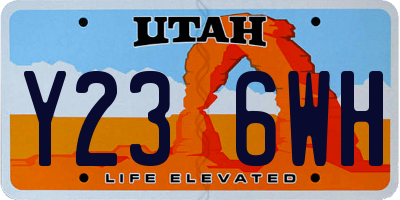 UT license plate Y236WH