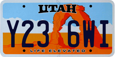 UT license plate Y236WI