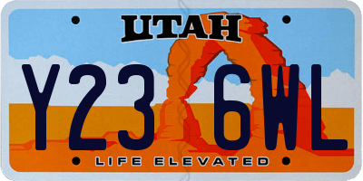 UT license plate Y236WL