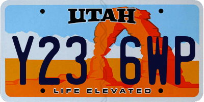 UT license plate Y236WP